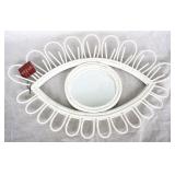 White Three Hands Eye Mirror