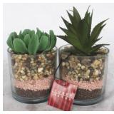 2 pc. Set of Three Hands Faux Succulents
