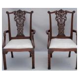 Pair Alden Parkes Ribbon back arm chairs