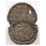 2 pc. Set of Three Hands Serving Trays