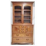 English cherry 2 part step back cupboard