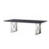 Girder Dining Table - 98"/ Gray Lacquer