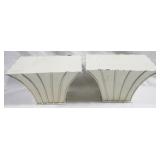 Pair of metal wall corbel shelves