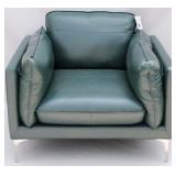 Leather Living Raffy Jesolo green leather chair