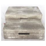 2 pc. Set of Three Hands Wood Boxes