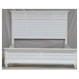 Home Insights king size white & caned bed