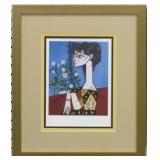 JACQUELINE W FLOWERS PRINT BY PABLO PICASSO