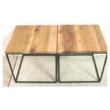 Pair Sankara small tables, dark finish