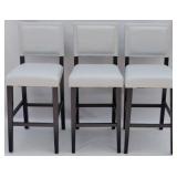 3 Powell bar stools, nail head trim