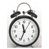 Black Three Hands Metal Alarm Clock