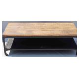 Metal & wood industrial design coffee table