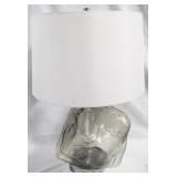 Glass Base Lamp w/ USB Outlet - 26.5" tall