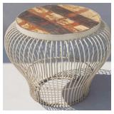 Wood & metal round cocktail table