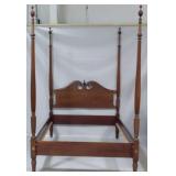 Mahogany tall poster bed, full size