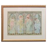 4 SEASONS PRINT BY ALPHONSE MUCHA