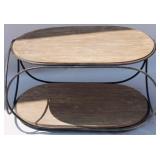 Metal & wood coffee table