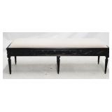 Alden Parkes carved & upholstered top bed bench