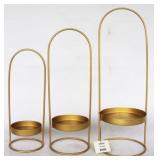 3 pc. Set of Metal Candle Holders