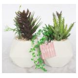 Three Hands Faux Succulents