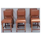 6 Powell counter stools, nail head trim