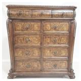Home Insights heavily carved tall chest