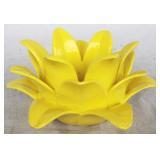 Yellow Three Hands Flower Candle Holder