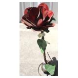 Metal Rose Flower - 19" tall