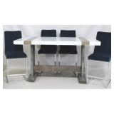 Home Insights 5 pc Marble High Top Dining Set