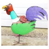 Metal Rooster Yard Art