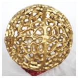 Gold Three Hands Metal Orb