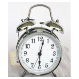 Silver Three Hands Metal Alarm Clock