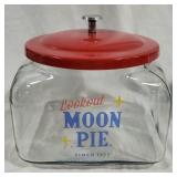 Glass Moon Pie store jar