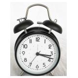 Black Three Hands Metal Alarm Clock