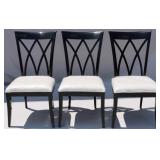 3 Alden Parkes Couture side chairs in black