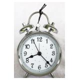 Silver Three Hands Metal Alarm Clock
