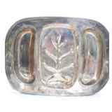 Silverplate Meat Tray, 1.5" x 18.5" x 14"