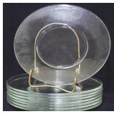 8 Vintage Crystal 8" Lunch Plates