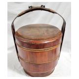 Vintage Oriental Wood Bento Box