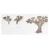 Mexico TL-36 Sterling Tree/Birds Brooch & Earrings