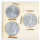 Lot of 3 U.S. 1943 One Cent Coins