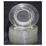 Set of 12 Vintage glass lunch pates-7.5" round