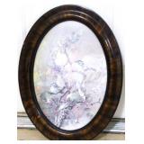 Oval frame with print - 24 x 18