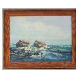 Original oil painting of seascape