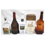 5 pc. Lot of Assorted Liqour Bottles