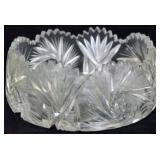 Cut Glass Crystal Bowl - 4" x 8"