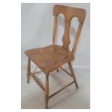 Vintage Maple Chair, 34" x 18" x 18"