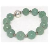 Jade Beaded Bracelet w/ Magnetic Clip