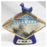 Jim Beam Delaware Bottle - 9" tall