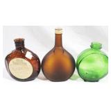 3 pc. Lot of Glass Bottles - Assorted Sizes