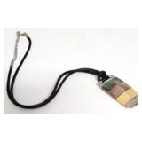 Adjustable Braided Cord Necklace w/ Pendant